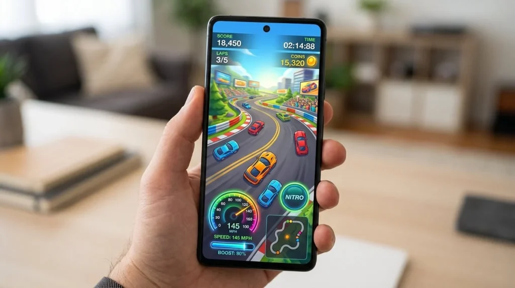 interface de corrida asphalt nitro android